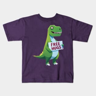 T Rex "Free Hugs" Tee, Hilarious Dinosaur Graphic Shirt, Perfect for Casual Outings, Fun Birthday Gift for Dino Lover Kids T-Shirt